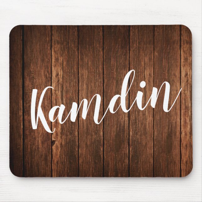 Personalized Mouse Pad Barn Wood Country Rustic (Front)