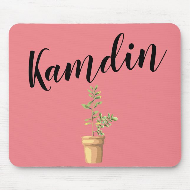 Personalized Mouse Pad Bohemian Cactus Succulents (Front)