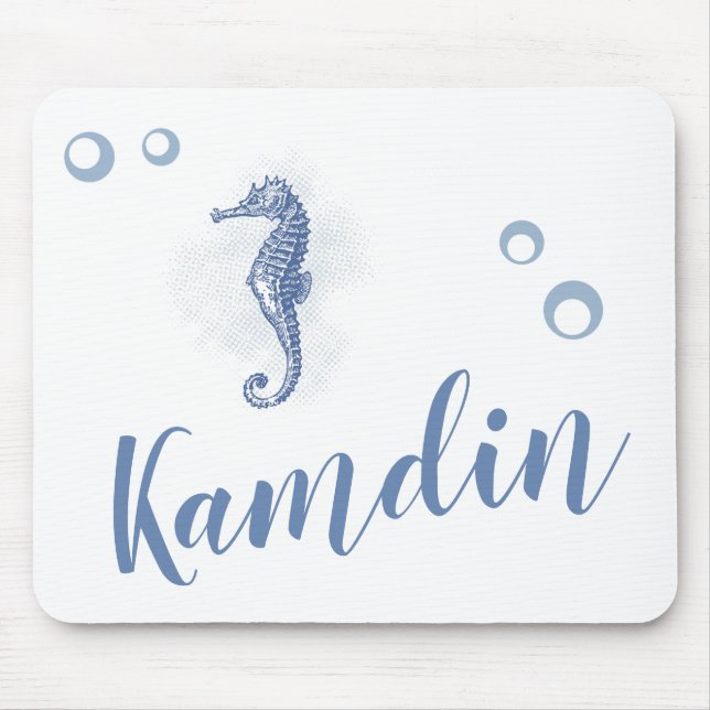 Personalized Mouse Pad Seahorse Ocean Beach Water (Front)