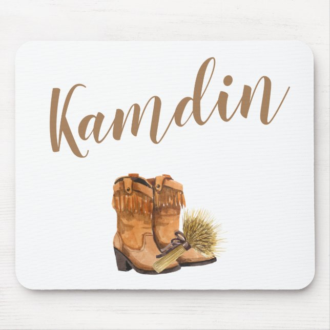Personalized Mouse Pad Summer Country Wedding Rust (Front)