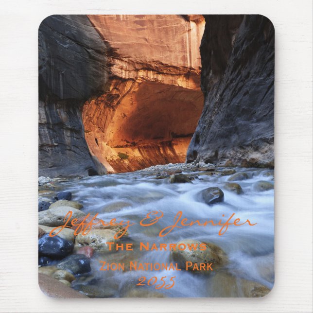 Personalized, Mouse Pad, Zion Narrows, Vertical Mouse Pad (Front)