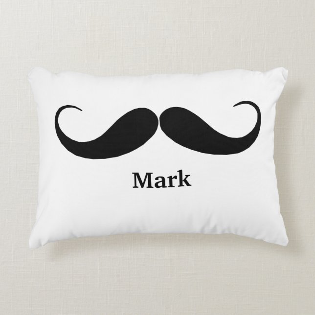 Personalized Moustache Pillow (Front)