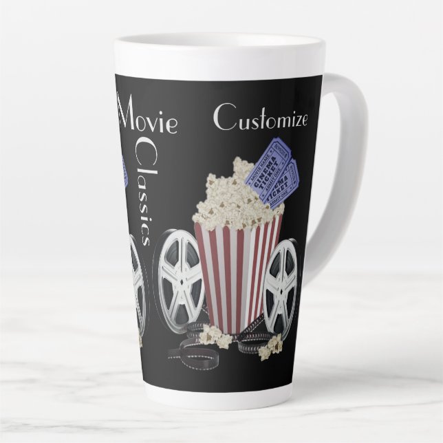 Personalized Movie Classics Latte Mug (Right Angle)