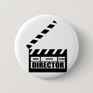Personalized Movie Director Clapboard Gift 2 Inch Round Button