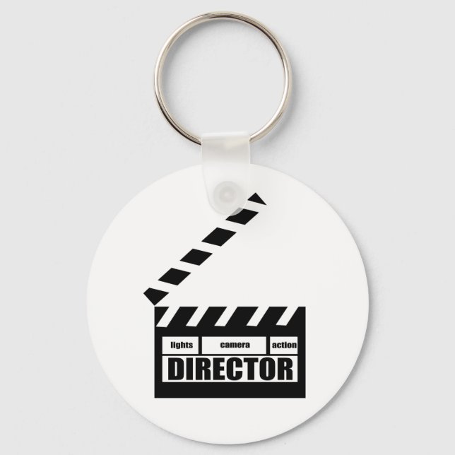 Personalized Movie Director Clapboard Gift Keychain (Front)