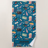 Personalized Movie Night Film Popcorn Pattern