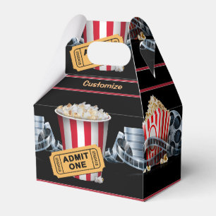 Personalized Movie Night Popcorn Gable Favour Box