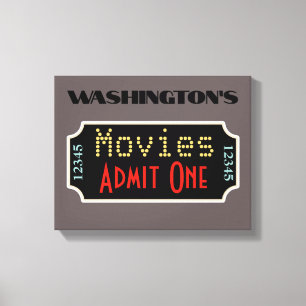 Personalized Movie Theatre Cinema Art Sign