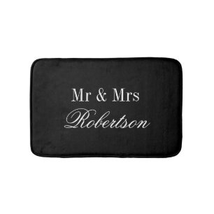 Personalized Mr and Mrs bath mat for newly weds