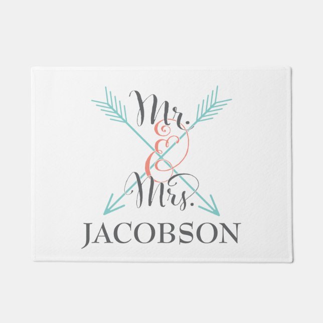 Personalized Mr. and Mrs. Doormat (Front)