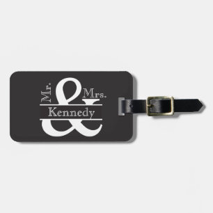 Personalized Mr and Mrs Newly Weds Monogram Luggage Tag