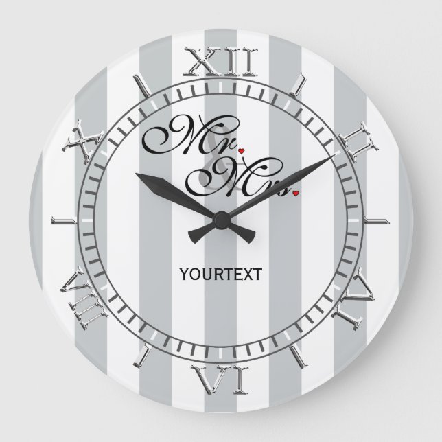 Personalized Mr. and Mrs. on a Large Clock (Front)