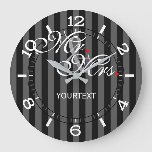 Personalized Mr.and Mrs. on a Large Clock (Front)