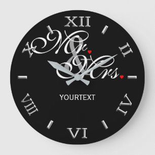 Personalized Mr. and Mrs. on a Large Clock