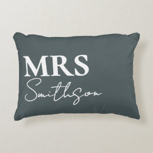  Personalized Mr. and Mrs. pillow, His and Hers  Accent Pillow