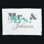 Personalized mr and mrs pillowcase for newly weds<br><div class="desc">Personalized mr and mrs pillowcase for newly weds. Add your own custom name. Cute pillow case sleeve for bedroom with vintage typography initial letter and stylish script text. Classy home decor for newly weds couple, husband and wife, mr. and mrs. , newlyweds, honeymooners, bride and groom, childrens room. Trendy sleep...</div>