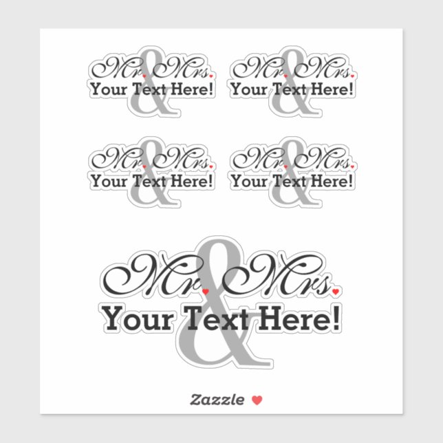 Personalized Mr. and Mrs. Plus Customizable Colour (Sheet)