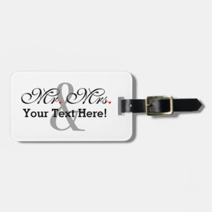 Personalized Mr. and Mrs. Plus Customizable Colour Luggage Tag