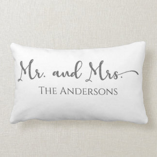 Personalized Mr. and Mrs. Throw Pillow