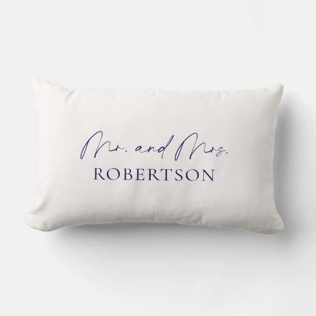 Personalized Mr. and Mrs. Wedding Pillow (Front)