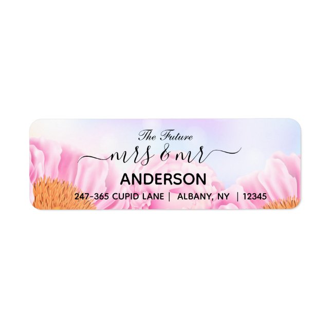 Personalized  Mr and Mrs Wedding Return Address (Front)