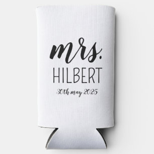 Personalized Mr and Mrs weeding party– Custom Wedd Seltzer Can Cooler