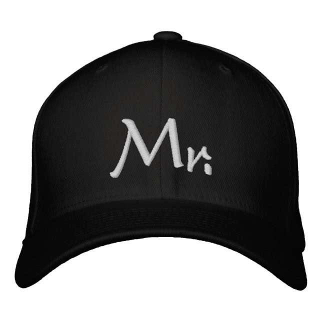 Personalized Mr Baseball Cap – Embroidered Style (Front)