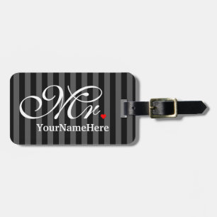 Personalized Mr. Husband Groom His Hers Newly Weds Luggage Tag