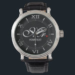 Personalized Mr. Husband Groom His Hers Newly Weds Watch<br><div class="desc">A classic monogram for Mr. and Mrs. for newly weds established couples mom dad girlfriend or boyfriend. A perfect last minute fashion watch gift idea. Mr. and Mrs. Husband Wife His Hers Newly Weds on a custom gift to wear or to share. Embroidery designs you can easily personalize are available...</div>