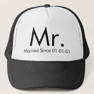 Personalized Mr. Just Married Groom Hat