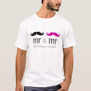 Personalized Mr. & Mr. Moustache T-Shirt