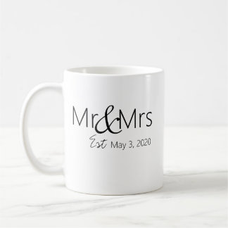 Personalized "Mr & Mrs" coffee mug