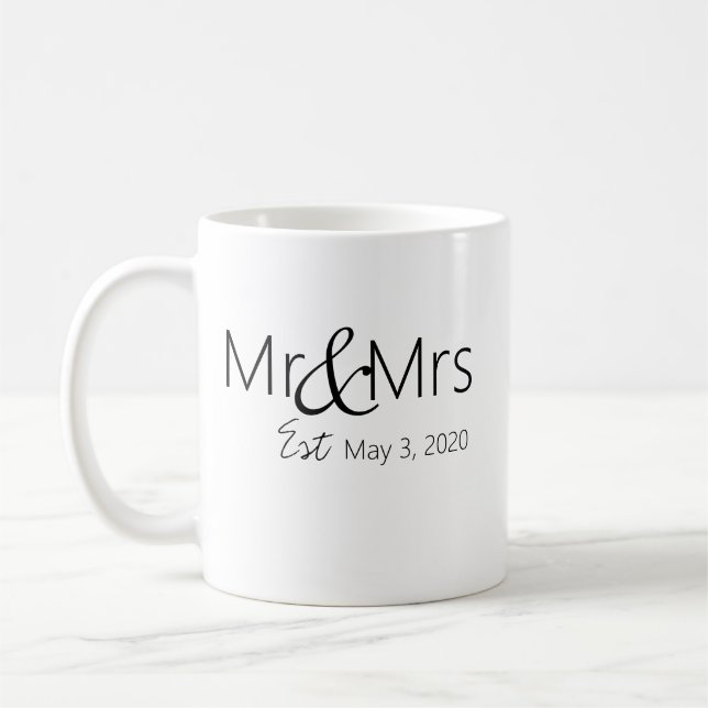 Personalized "Mr & Mrs" coffee mug (Left)