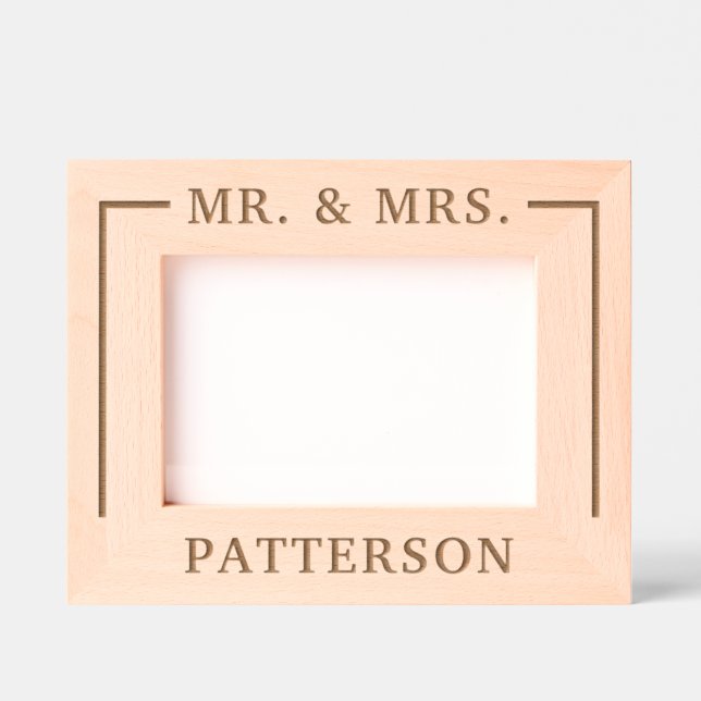 Personalized Mr & Mrs Etched Frames (Front)