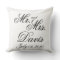 Personalized Mr. & Mrs. Throw Pillow