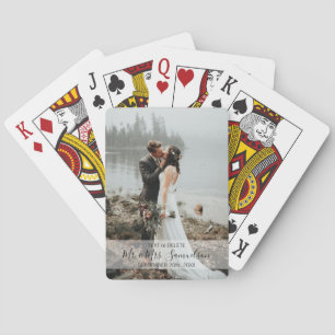 Personalized Mr. Mrs. Wedding Anniversary PHOTO Playing Cards