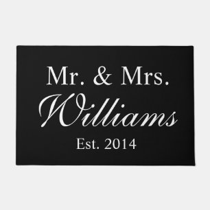Personalized Mr. & Mrs. Wedding Doormat