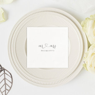 Personalized Mr & Mrs Wedding Napkin