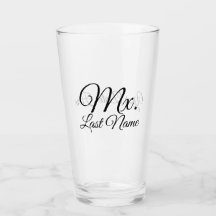 Personalized Mr/Ms/Mrs/Mx/Dr Pint Glass