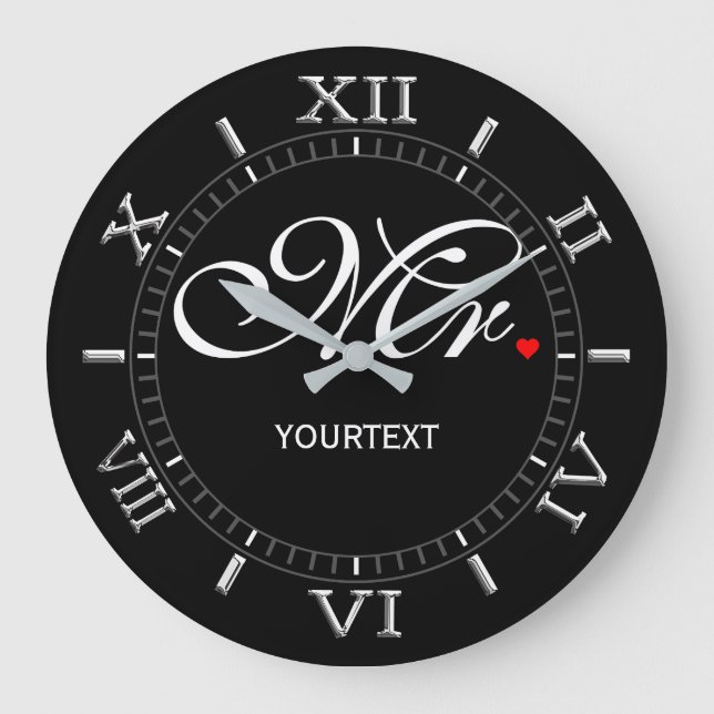 Personalized Mr. on a Large Clock (Front)