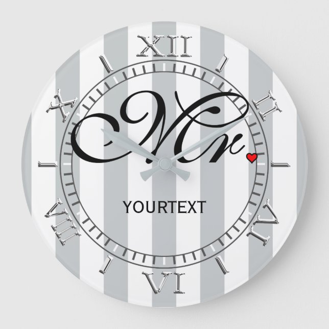 Personalized Mr. on a Large Clock (Front)