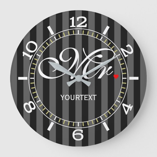 Personalized Mr. on a Large Clock (Front)