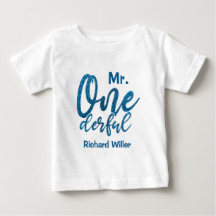 Personalized Mr Onederful Baby Boy T-Shirt