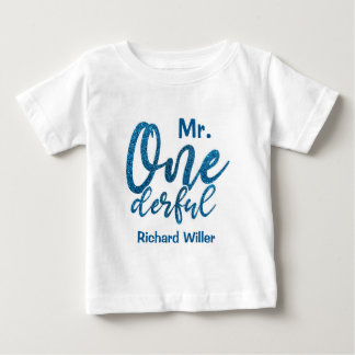 Personalized Mr Onederful Baby Boy T-Shirt