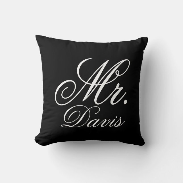 Personalized Mr. Throw Pillow (Front)