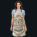 Personalized Mrs. Claus Gingerbread Bakery Apron<br><div class="desc">Aprons
Personalized Mrs. Claus Gingerbread Bakery
Illustration
Unique
Customizable</div>