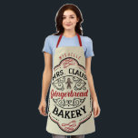 Personalized Mrs. Claus Gingerbread Bakery Apron<br><div class="desc">Aprons
Personalized Mrs. Claus Gingerbread Bakery
Illustration
Unique
Customizable</div>