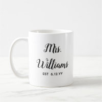 Personalized Mrs Est Your Date Bride Gift Custom