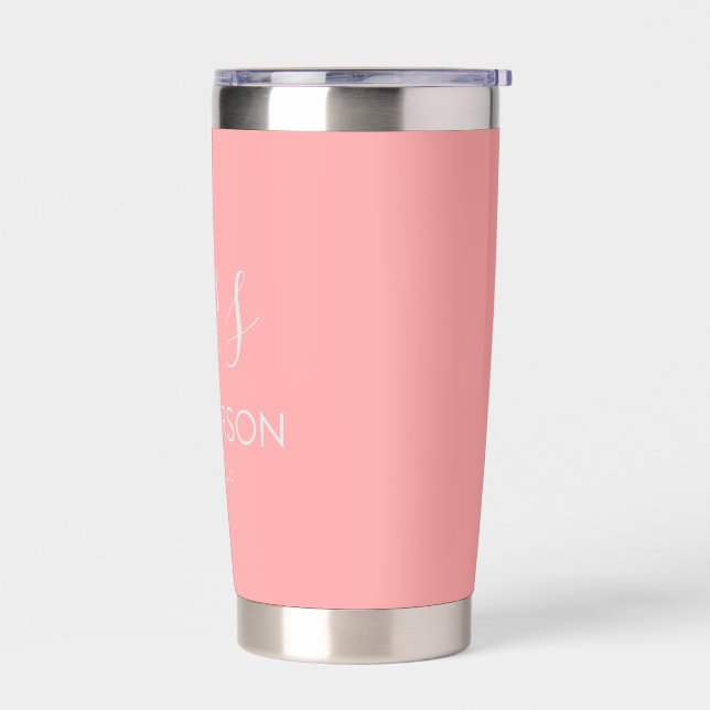 Personalized Mrs Gifts for the bride to be cup wit Insulated Tumbler (Left)