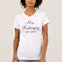 Personalized Mrs Newlywed Custom Gift for Bride T-